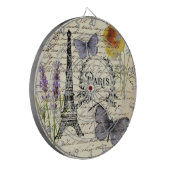 ヴィンテージ素朴フランスのな蝶パリエッフェル塔 ダーツボード (正面左)