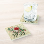 ヴィンテージ素朴フランスのジョユーノエル ガラスコースター (アングル)