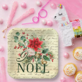 ヴィンテージ素朴フランスのジョユーノエル ペーパープレート (パーティー)