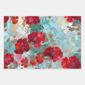 ヴィンテージ素朴フローラの引出しライナー ラッピングペーパーシート (正面2)