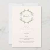 ヴィンテージ素朴フローラを身に付け結婚る 招待状 (裏面)