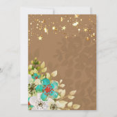 ヴィンテージ素朴フローラエッフェルタワーSweet sixteen 招待状 (裏面)