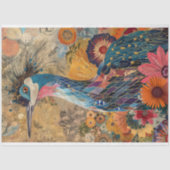 ヴィンテージ素朴フローラキルトの切り離し 薄葉紙 (正面)