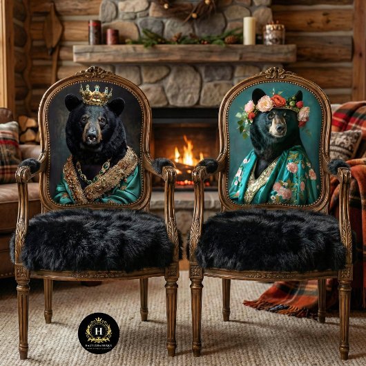 ヴィンテージ素朴フローラクラウンクイーンベアデクページ 薄葉紙