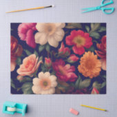 ヴィンテージ素朴フローラテクスチャの切り離し 薄葉紙 (クラフト)