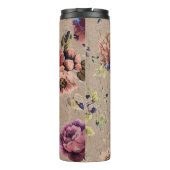 ヴィンテージ素朴フローラパーソナライズされた タンブラー (裏面)