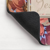 ヴィンテージ素朴フローラパーソナライズされた マウスパッド (コーナー)