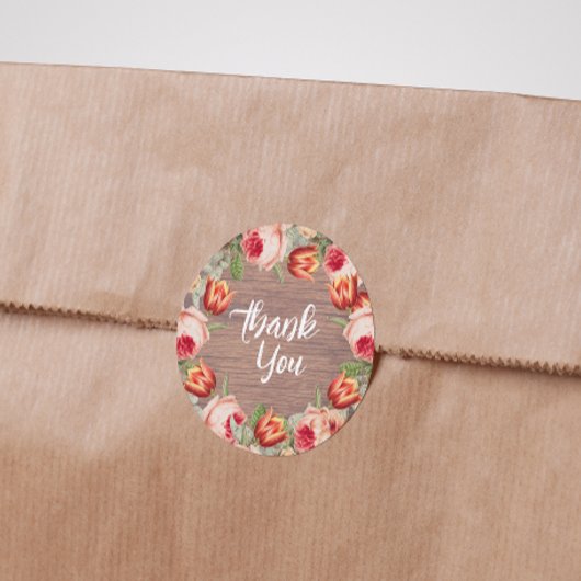 ヴィンテージ素朴フローラファームバ結婚ンズサンキュー ラウンドシール