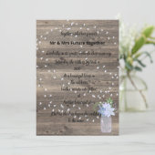 ヴィンテージ素朴フローラブルーメイソン 招待状 (スタンド正面)