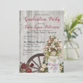 ヴィンテージ素朴フローラメーソンジャール卒業党 招待状 (スタンド正面)