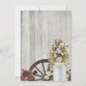 ヴィンテージ素朴フローラメーソンジャール卒業党 招待状 (裏面)