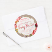 ヴィンテージ素朴フローラ体バタークラフトラベル ラウンドシール (封筒)