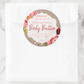 ヴィンテージ素朴フローラ体バタークラフトラベル ラウンドシール (バッグ)