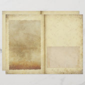 ヴィンテージ素朴フローラ区分スタイル仕訳帳ページ (正面/裏面)