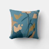 ヴィンテージ素朴フローラ抽象芸術アートブルータン クッション (正面)