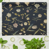 ヴィンテージ素朴フローラ敷物パターン キッチンタオル (折り畳み)