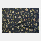 ヴィンテージ素朴フローラ敷物パターン キッチンタオル (横)