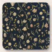 ヴィンテージ素朴フローラ敷物パターン コースター (正面)