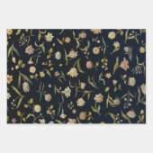 ヴィンテージ素朴フローラ敷物パターン ラッピングペーパーシート (正面3)