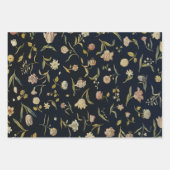 ヴィンテージ素朴フローラ敷物パターン ラッピングペーパーシート (正面2)