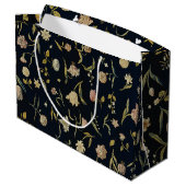 ヴィンテージ素朴フローラ敷物パターン ラージペーパーバッグ (裏面アングル)