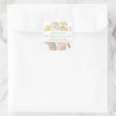 ヴィンテージ素朴フローラ春の結婚式フェイスシール スクエアシール (バッグ)