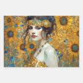 ヴィンテージ素朴フローラ植物分離 ラッピングペーパーシート (正面)