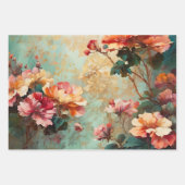 ヴィンテージ素朴フローラ植物分離 ラッピングペーパーシート (正面)