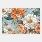 ヴィンテージ素朴フローラ植物分離 ラッピングペーパーシート (正面3)