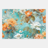 ヴィンテージ素朴フローラ植物分離 ラッピングペーパーシート (正面2)