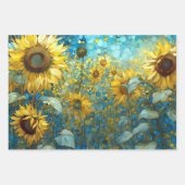 ヴィンテージ素朴フローラ植物分離 ラッピングペーパーシート (正面3)