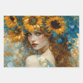 ヴィンテージ素朴フローラ植物分離 ラッピングペーパーシート (正面)