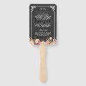 ヴィンテージ素朴フローラ結婚式 プログラム ハンドファン (裏面)