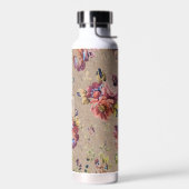 ヴィンテージ素朴フローラ ウォーターボトル (左面)
