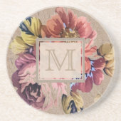 ヴィンテージ素朴フローラ コースター (正面)