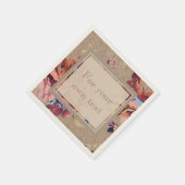 ヴィンテージ素朴フローラ スタンダードカクテルナプキン (角)