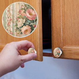 ヴィンテージ素朴フローラ セラミックノブ