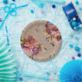 ヴィンテージ素朴フローラ ペーパープレート (パーティー)