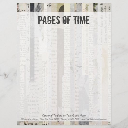 ヴィンテージ素朴ブックエフェメラタイプライターヘッド レターヘッド (正面)