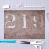 ヴィンテージ素朴ブラウンのテクスチャトレイン番号 薄葉紙 (クラフト)