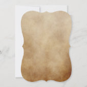 ヴィンテージ素朴ブラウンタンアイボリー披露宴のみ 招待状 (裏面)