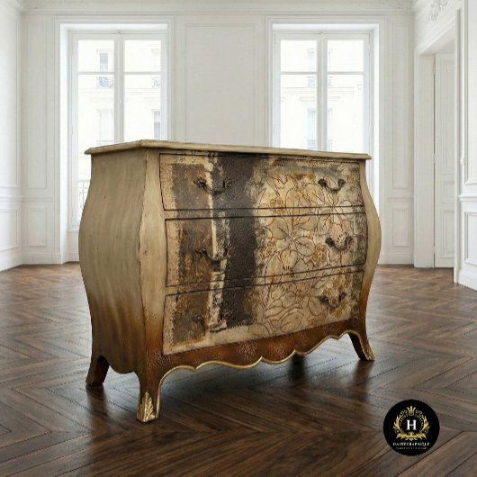 ヴィンテージ素朴ブラウンフローラ動揺してテクスチャ 薄葉紙