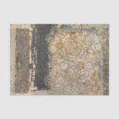 ヴィンテージ素朴ブラウンフローラ動揺してテクスチャ 薄葉紙 (正面)