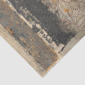 ヴィンテージ素朴ブラウンフローラ動揺してテクスチャ 薄葉紙 (詳細)