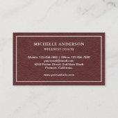 ヴィンテージ素朴ブラウンレザートンボ 名刺 (裏面)