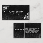 ヴィンテージ素朴ブラックの黒板グラフィック 名刺 (正面/裏面)