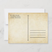 ヴィンテージ素朴ブラックスクリプ結婚トの写真 サンキューカード (裏面)