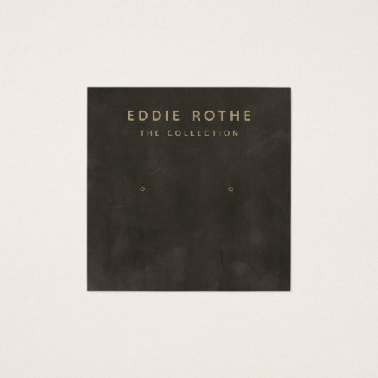 ヴィンテージ素朴ブラックスタッドイヤリングディスプレイカード (正面)