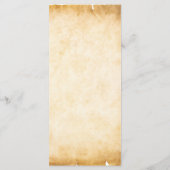 ヴィンテージ素朴ブラックフローリッシュパーチメントフラットメニュー メニュー (裏面)