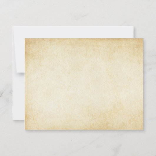 ヴィンテージ素朴ブラックフローリッシュ結婚パーチメント ノートカード (裏面)